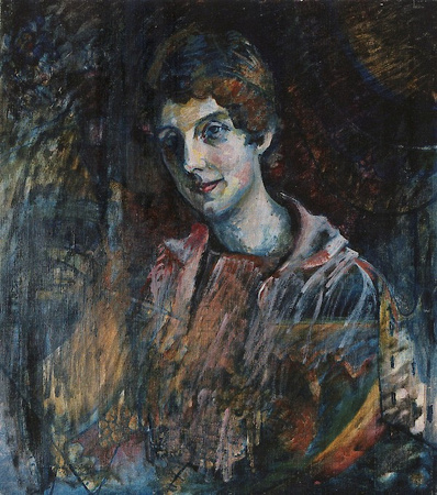 Vasily Kandinsky, Portrait of Nina Kandinsky.  1917.  Trivium art history.