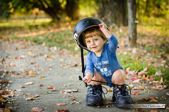 Dream Come True Photo: an adorable toddler-baby boy trying to fill his father's shoes 