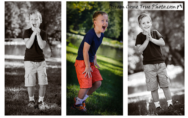 Dream Come True Photo - Family Photosession outside - Capturing true personality of little boy having fun 