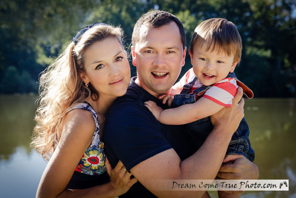 Dream Come True Photo - Family Photosession outside - Capturing love and connection between Mom, Dad and their baby boy