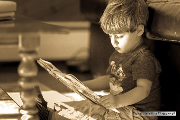 Dream Come True Photo - adorable baby boy reading a book